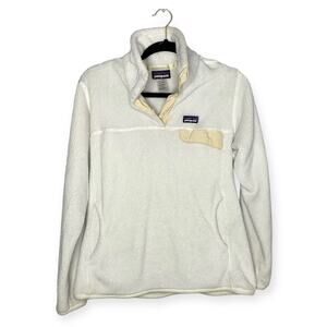 Patagonia Women's Re-Tool Snap-T Fleece Pullover cream long sleeve women’s sz L